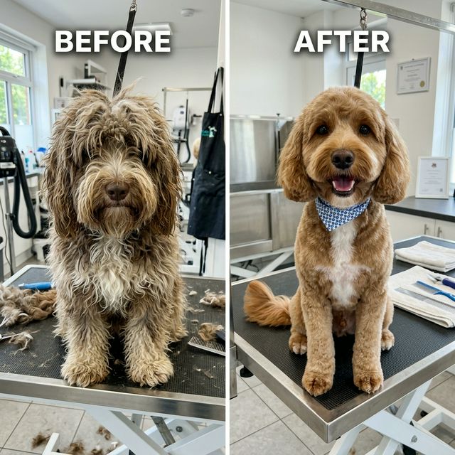 Grooming Before and After